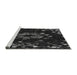 Sideview of Machine Washable Transitional Black Rug, wshpat264gry