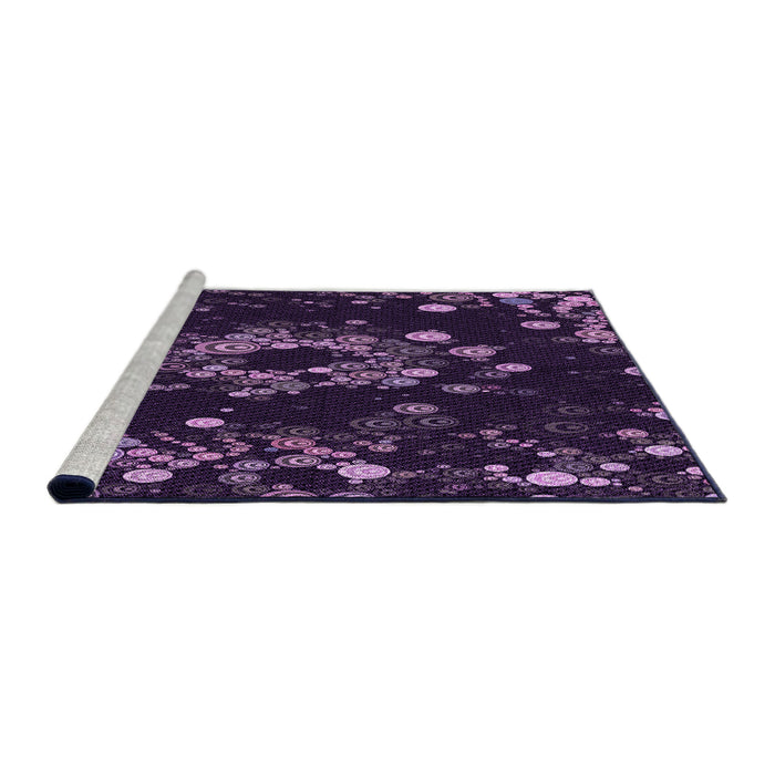 Sideview of Machine Washable Transitional Purple Violet Purple Rug, wshpat264pur
