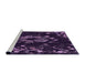 Sideview of Machine Washable Transitional Purple Violet Purple Rug, wshpat264pur