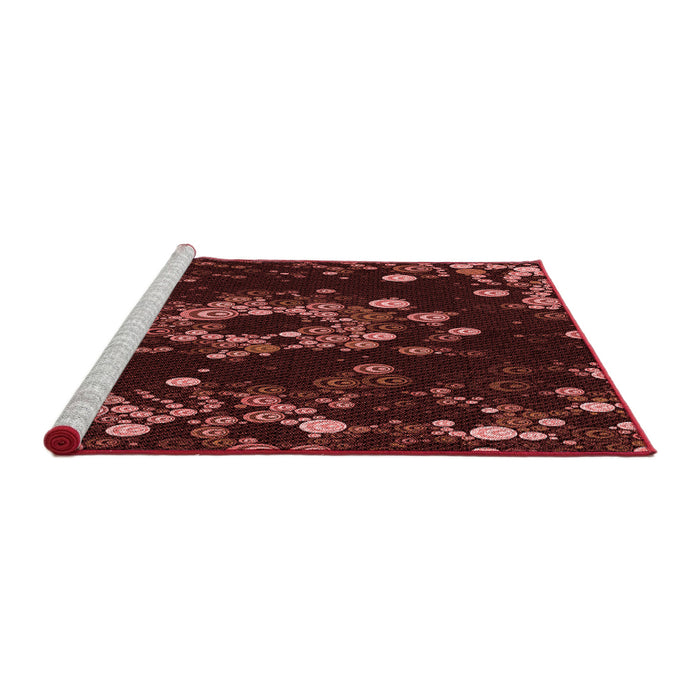 Sideview of Machine Washable Transitional Chocolate Brown Rug, wshpat264rd