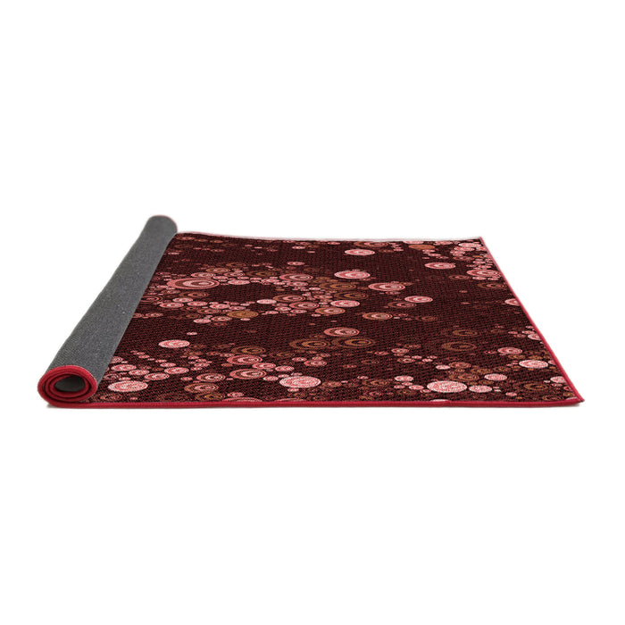 Thickness of Patterned Chocolate Brown Rug, pat264rd