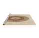 Sideview of Machine Washable Transitional Golden Blonde Gold Rug, wshpat2640brn