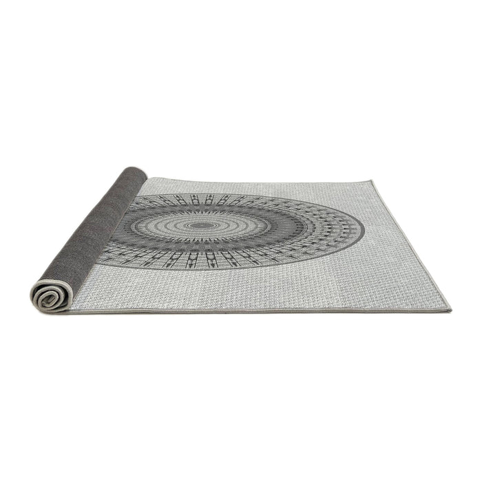 Thickness of Patterned Platinum Gray Rug, pat2640gry
