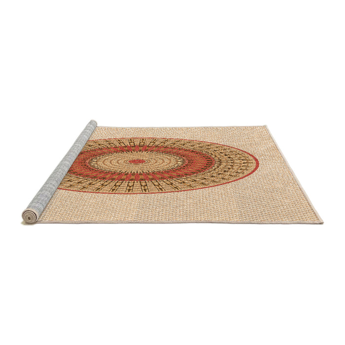 Sideview of Machine Washable Transitional Golden Blonde Gold Rug, wshpat2640org