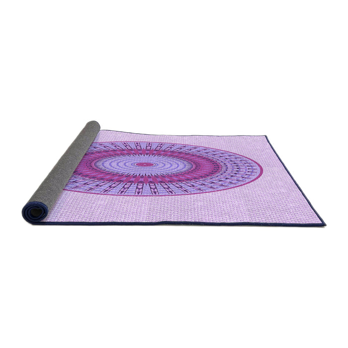 Thickness of Patterned Purple Rug, pat2640pur