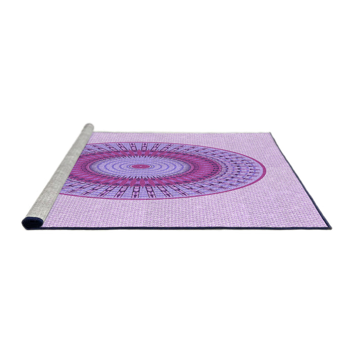Sideview of Machine Washable Transitional Purple Rug, wshpat2640pur