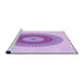 Sideview of Machine Washable Transitional Purple Rug, wshpat2640pur