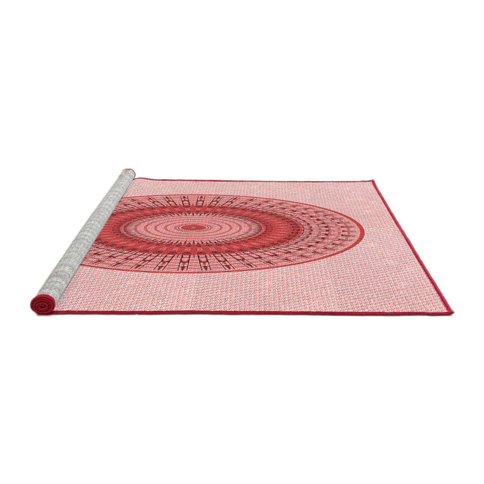 Sideview of Machine Washable Transitional Red Rug, wshpat2640rd