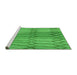 Sideview of Machine Washable Transitional Neon Green Rug, wshpat2641grn