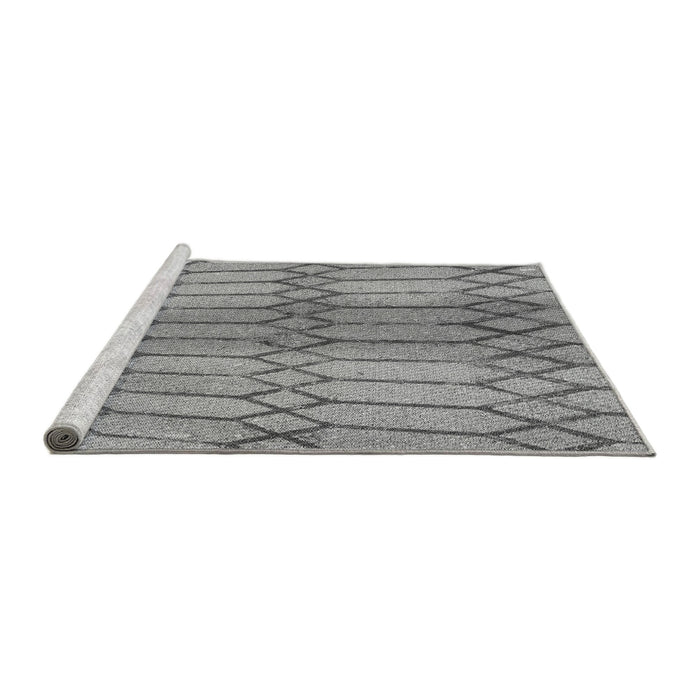 Sideview of Machine Washable Transitional Cloud Gray Rug, wshpat2641gry