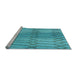 Sideview of Machine Washable Transitional Bright Turquoise Blue Rug, wshpat2641lblu