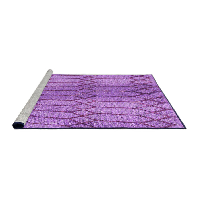 Sideview of Machine Washable Transitional Violet Purple Rug, wshpat2641pur