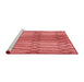 Sideview of Machine Washable Transitional Ruby Red Rug, wshpat2641rd