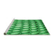 Sideview of Machine Washable Transitional Neon Green Rug, wshpat2642grn