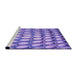 Sideview of Machine Washable Transitional Bright Lilac Purple Rug, wshpat2642pur