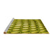 Sideview of Machine Washable Transitional Olive Green Rug, wshpat2642yw