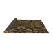 Thickness of Patterned Black Brown Rug, pat2643brn