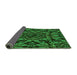 Thickness of Patterned Dark Forest Green Rug, pat2643grn