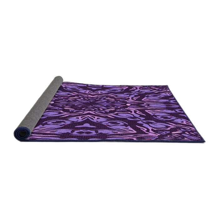 Thickness of Patterned Purple Rug, pat2643pur