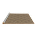 Sideview of Machine Washable Transitional Brown Sand Brown Rug, wshpat2644brn