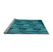 Sideview of Machine Washable Transitional Teal Green Rug, wshpat2645lblu