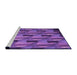 Sideview of Machine Washable Transitional Amethyst Purple Rug, wshpat2645pur