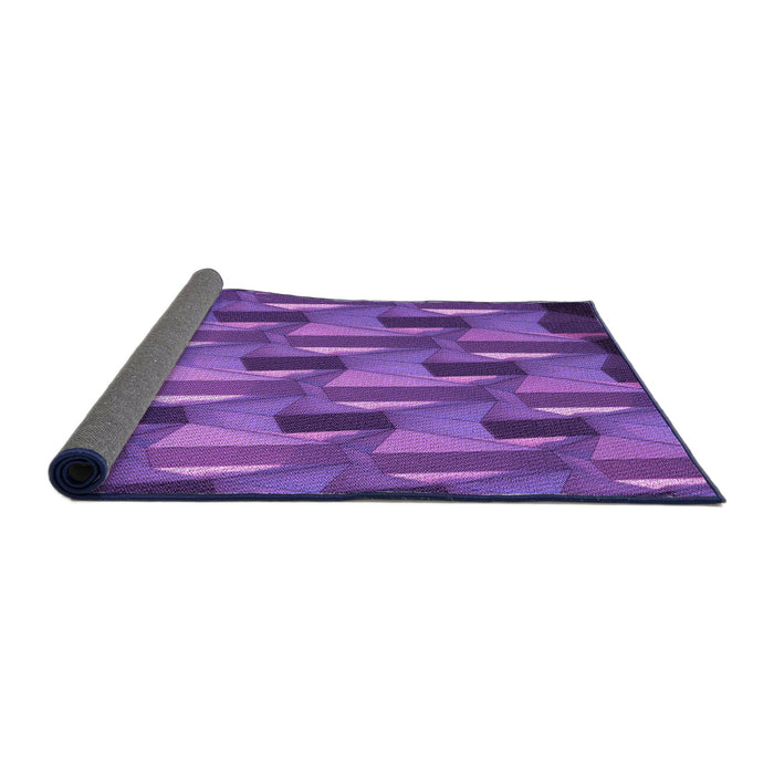 Thickness of Patterned Amethyst Purple Rug, pat2645pur