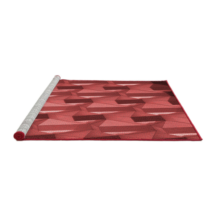 Sideview of Machine Washable Transitional Red Rug, wshpat2645rd