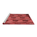 Sideview of Machine Washable Transitional Red Rug, wshpat2645rd