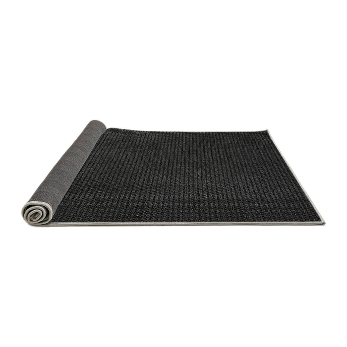 Thickness of Patterned Black Rug, pat2646gry