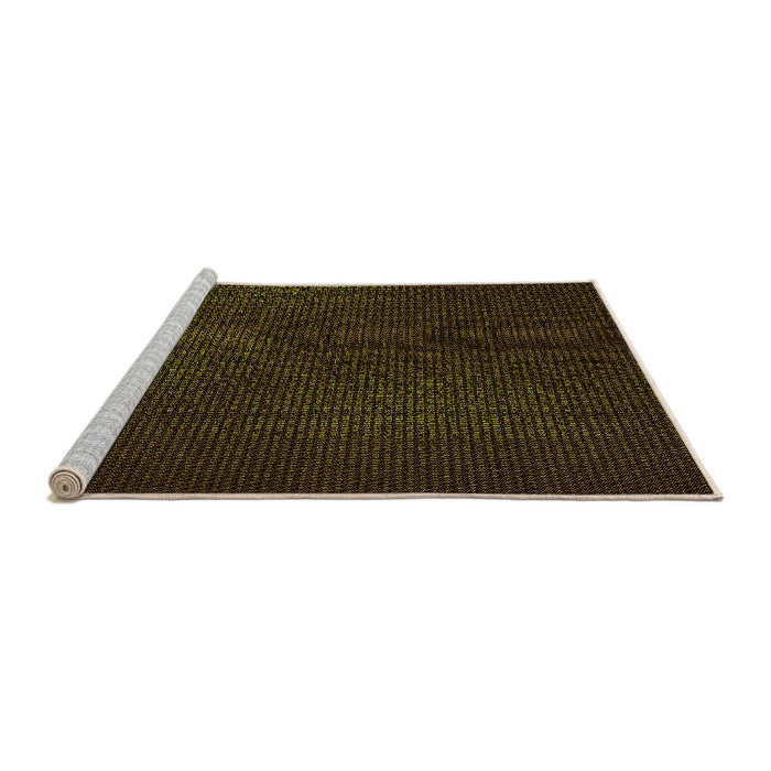 Sideview of Machine Washable Transitional Dark Bronze Brown Rug, wshpat2646org