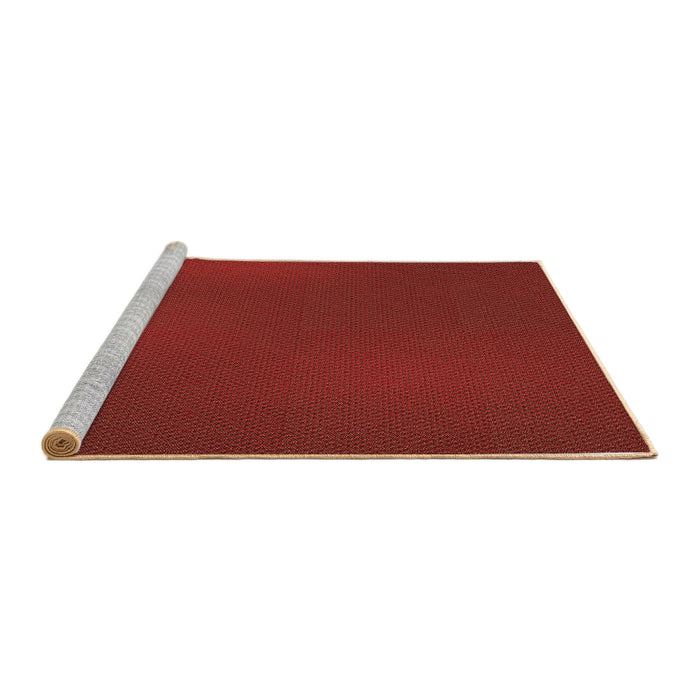 Sideview of Machine Washable Transitional Red Rug, wshpat2647brn