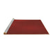 Sideview of Machine Washable Transitional Red Rug, wshpat2647brn