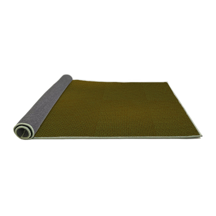 Thickness of Patterned Olive Green Rug, pat2647grn