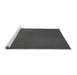 Sideview of Machine Washable Transitional Smokey Gray Rug, wshpat2647gry