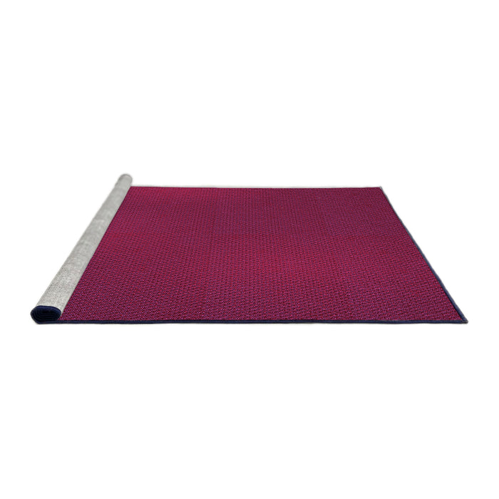 Sideview of Machine Washable Transitional Raspberry Red Rug, wshpat2647pur