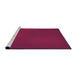 Sideview of Machine Washable Transitional Raspberry Red Rug, wshpat2647pur