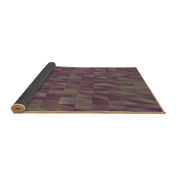Thickness of Patterned Dark Almond Brown Rug, pat2648brn