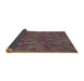 Thickness of Patterned Dark Almond Brown Rug, pat2648brn