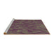 Sideview of Machine Washable Transitional Dark Almond Brown Rug, wshpat2648brn