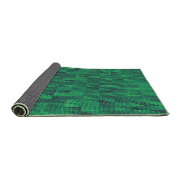 Thickness of Patterned Medium Teal Green Rug, pat2648grn