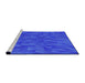 Sideview of Machine Washable Transitional Blue Rug, wshpat2648pur