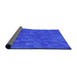 Thickness of Patterned Blue Rug, pat2648pur