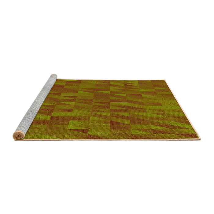 Sideview of Machine Washable Transitional Mahogany Brown Rug, wshpat2648yw