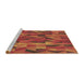 Sideview of Machine Washable Transitional Orange Rug, wshpat2649brn