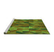 Sideview of Machine Washable Transitional Antique Bronze Green Rug, wshpat2649grn