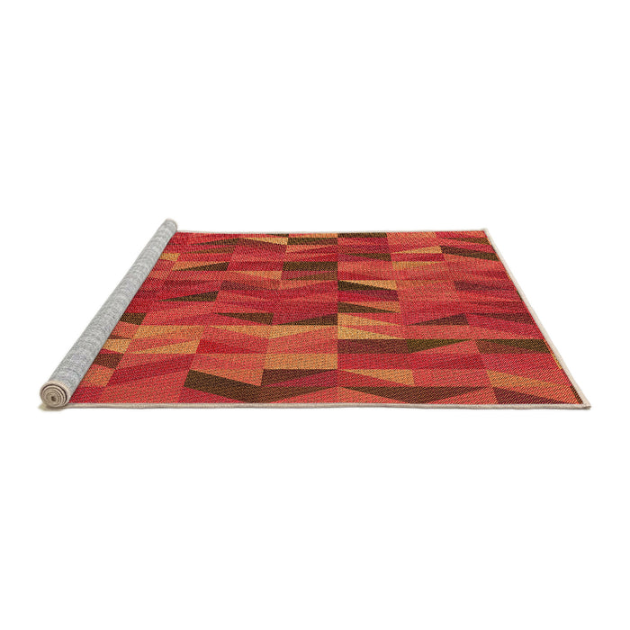 Sideview of Machine Washable Transitional Red Rug, wshpat2649org
