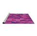 Sideview of Machine Washable Transitional Deep Pink Rug, wshpat2649pur