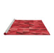 Sideview of Machine Washable Transitional Red Rug, wshpat2649rd