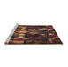 Sideview of Machine Washable Transitional Dark Scarlet Red Rug, wshpat265brn